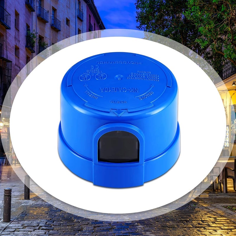 Macarrie 6 Pcs Twist Lock Photocell Sensor Auto on off Photocell Switch Dusk to Dawn Light Control Light Sensor for Outdoor Lights 120V to 277V, Blue - Image 5